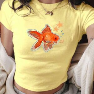 เสื้อครอปแขนสั้นคอสี่เหลี่ยมกระดุมหน้าเนื้อนิตสีเทา